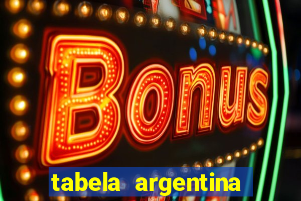 tabela argentina torneo betano